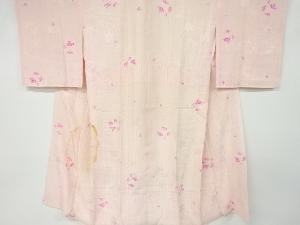 アンティーク　板締め絞り花模様長襦袢